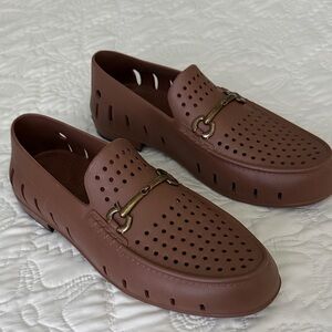 Floafers Brown Loafers with Metal Accent